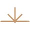 Ekena Millwork Kennewick Timber Gable Bracket, Western Red Cedar, 84"W x 42"H x 1 1/2"D x 3 1/2"F, 12/12 Pitch GBW084X42X0204KEN00SWR - alternate 1